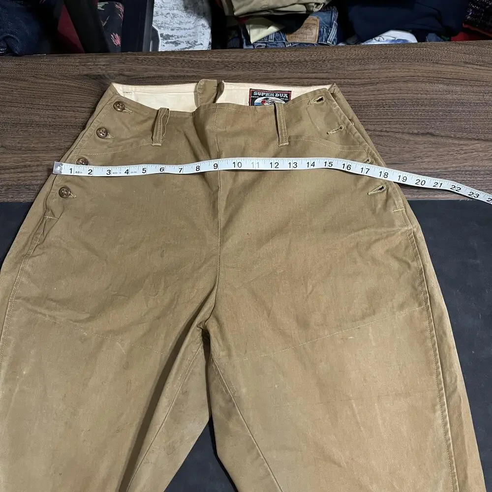 Vintage Carhartt 1920s Super Dux Pants Brown Waxed Canvas 1930s Hunting Breeches